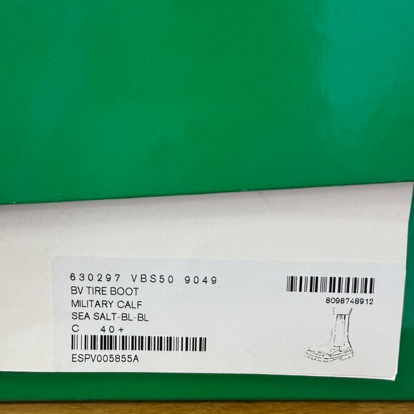 Bottega Veneta Tire Chelsea Boot Sea Salt Military Calf Leather Size 40.5 - Picture 11 of 11